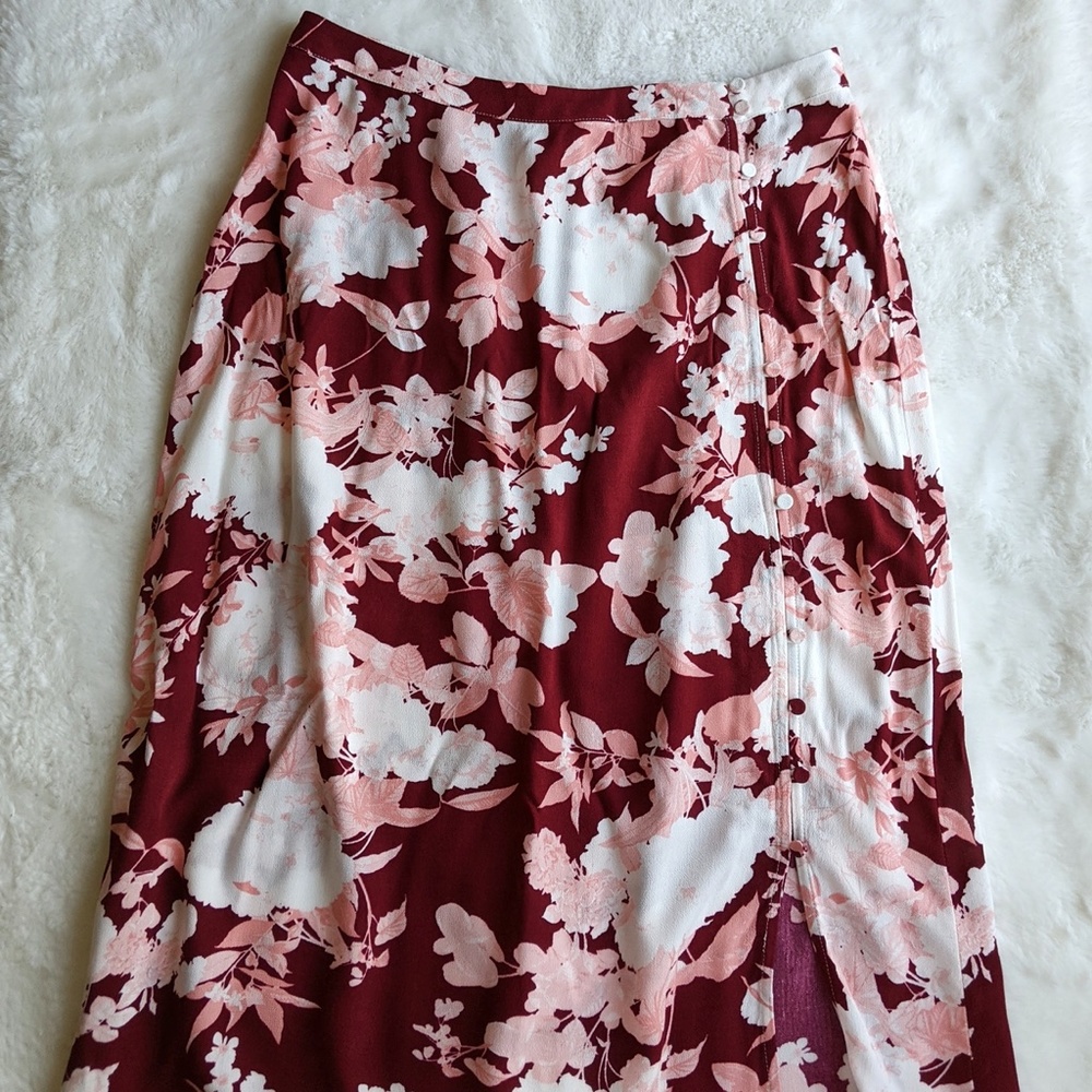Chelsea28 Large Print Floral Midi Skirt